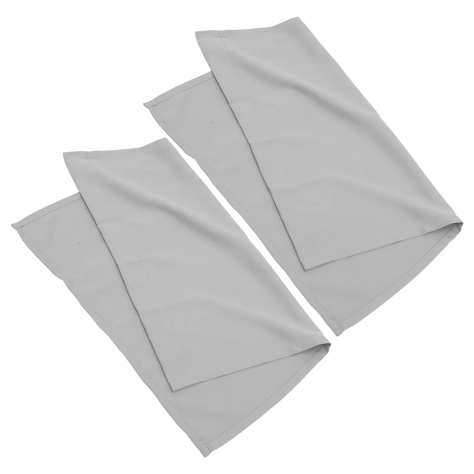 

2 Pcs Kitchen Curtains Gray 36x30 Inches Polyester Short Valance Window Privacy Protection Half Bathroom