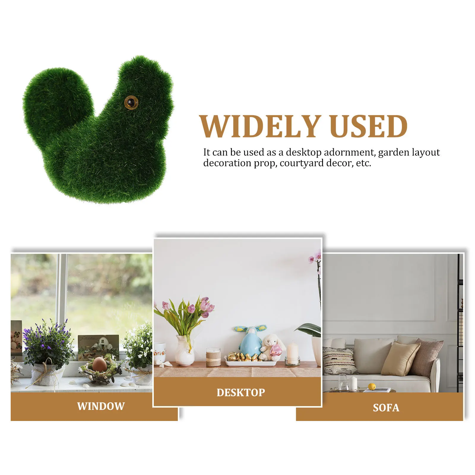 

Artificial Moss Rooster Simulation Animals Strong Long-Lasting Use Backyard Garden Patio Lawn Decor Micro Landscape