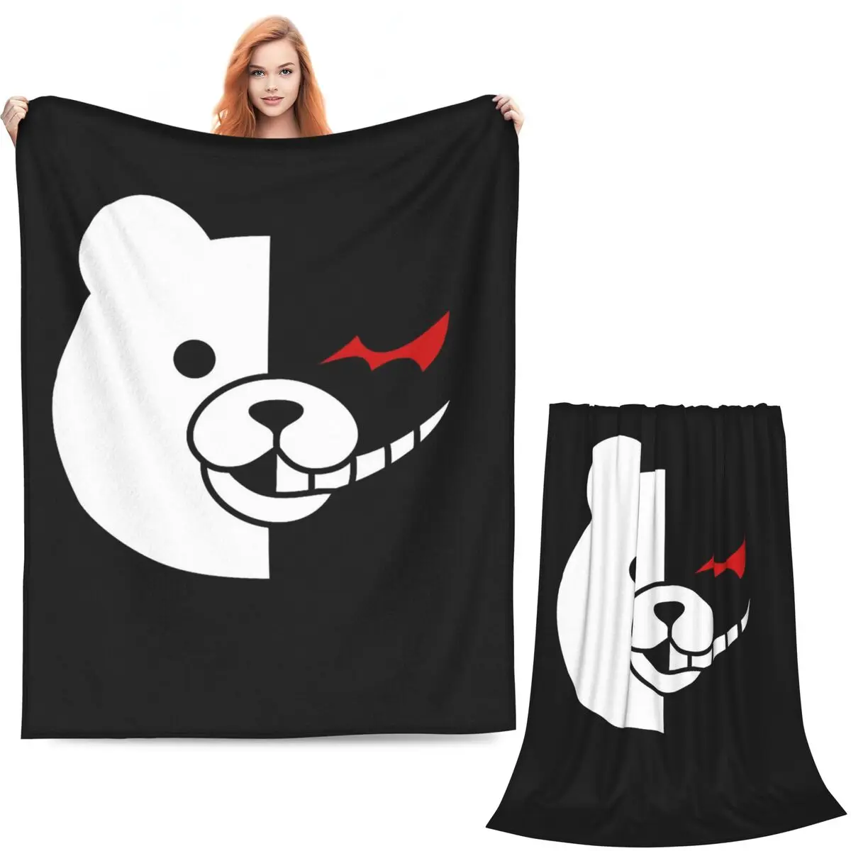 Dangan Ronpa - Monokuma Danganronpa Blanket Soft Warm Flannel Throw Blanket Bedding for Bed Living room Picnic Travel Home Sofa