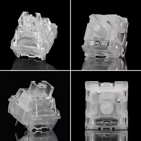 TTC Frozen V2 Silent Switch TTC Bluish White Silent Switch For Mechanical Keyboard DIY Custom Transparent Mute Linear Tactile