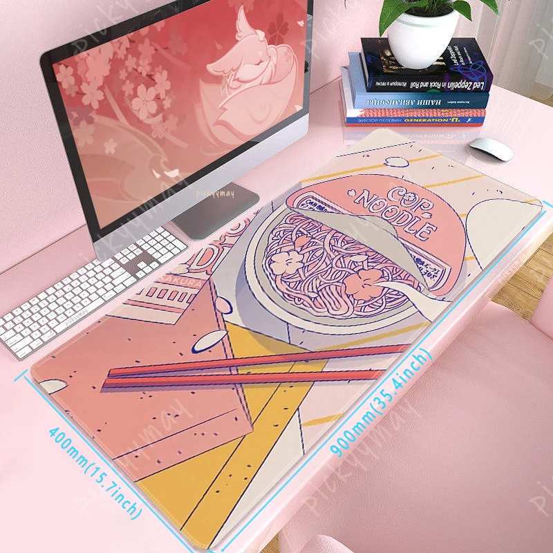 

Mouse Pads Pink Illustration Table Mats Antislip Computer Mousepad Company Big Deskpad 90x40cm Large Mousepads Office Mouse Mat