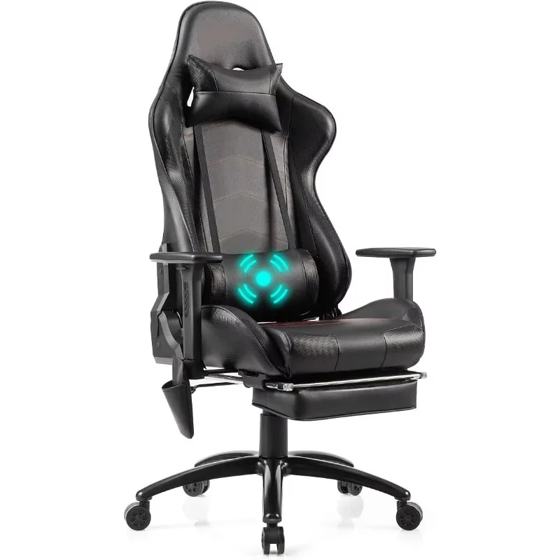 

Racing style rotating gaming chair PU leather height adjustable ergonomic gaming chair