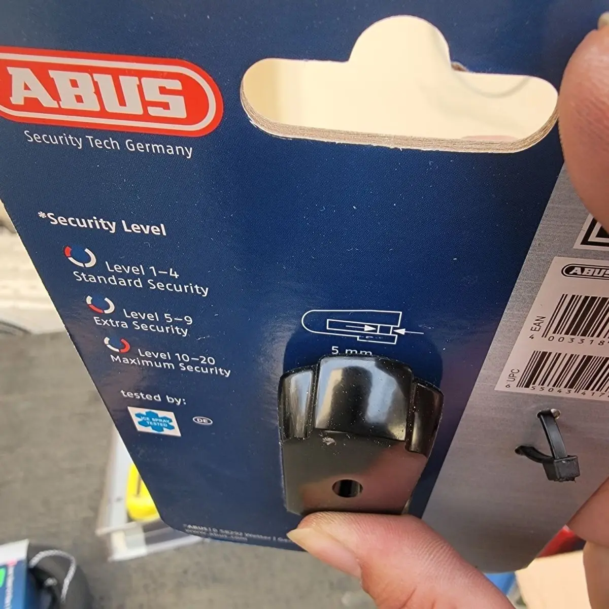 ABUS 303 Motorcycle Disc Brake Lock Red Anti-theft Security Level 4 Scooter Disk Lock With 2 Keys