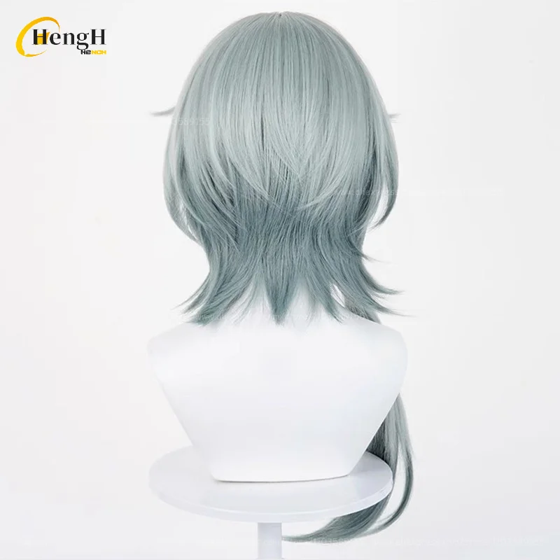 New! Game HSR Anaxagoras Synthetic Hair Unisex 65cm Mixed Colors Cosplay Anime Wig Anaxa Heat Resistant Hair Party Wigs +Wig Cap