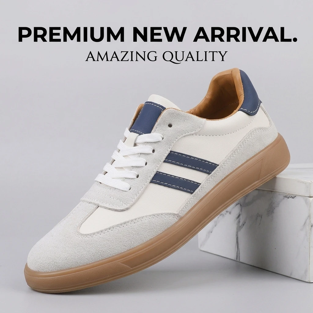 Zapatillas deportivas GAT del ejército alemán para hombre, zapatos informales de cuero nobuck, zapatos blancos cómodos con suela de goma antideslizante para caminar
