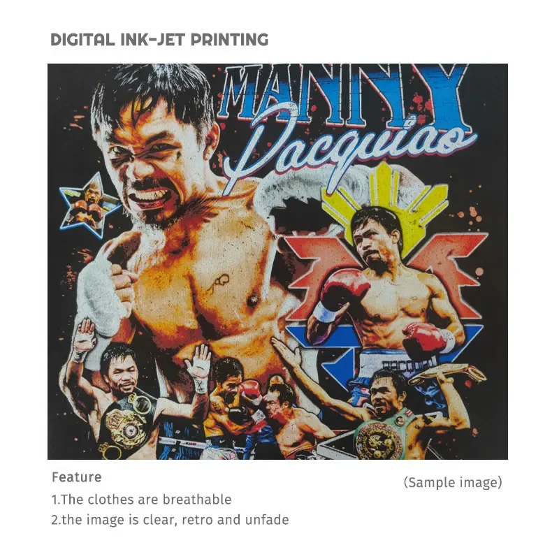 بن ويتكر الملاكمة بطل تي شيرت خمر غسلها قصيرة الأكمام بلايز تيز المتضخم تي شيرت Harajuku البلوز الرجال القطن #5