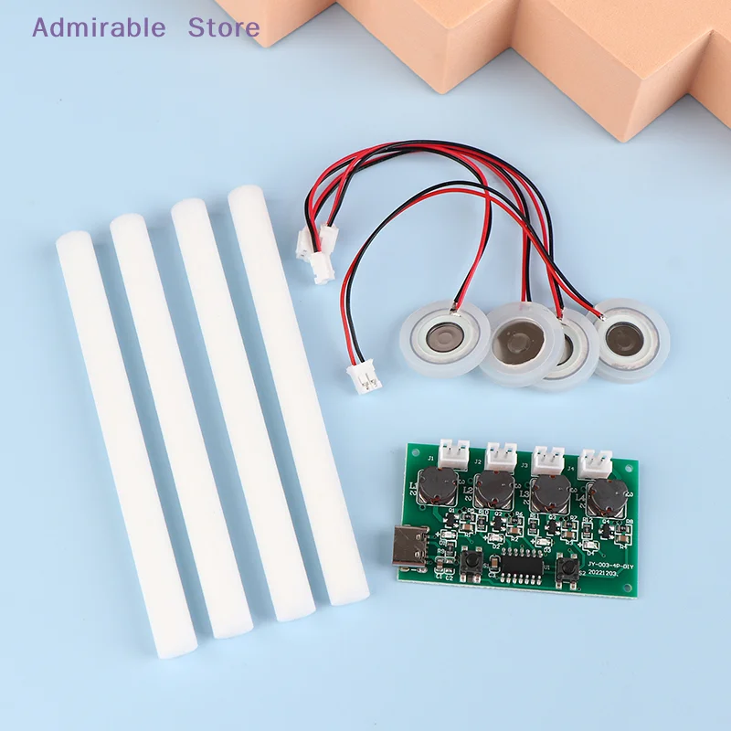 [W]DC5V Type-C Mini Humidifier DIY Kits Mist Maker Driver Circuit Board 4 Fogger Atomization Film Sheet Oscillating Module