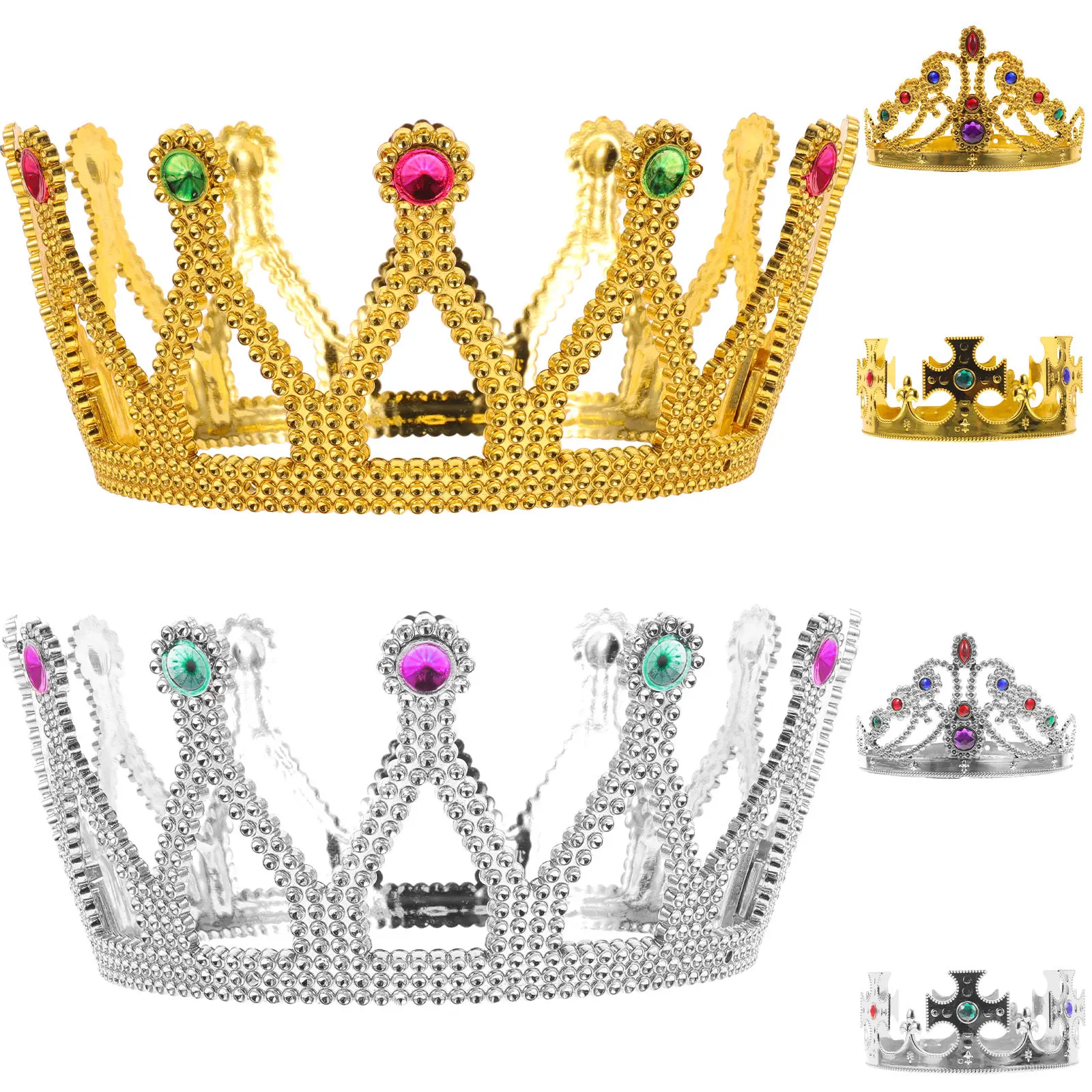 

Набор из 6 корон-ободков для вечеринок, дней рождения, свадеб, праздников, косплея, мероприятий. Блестящие короны-аксессуары для костюмов, подарок.