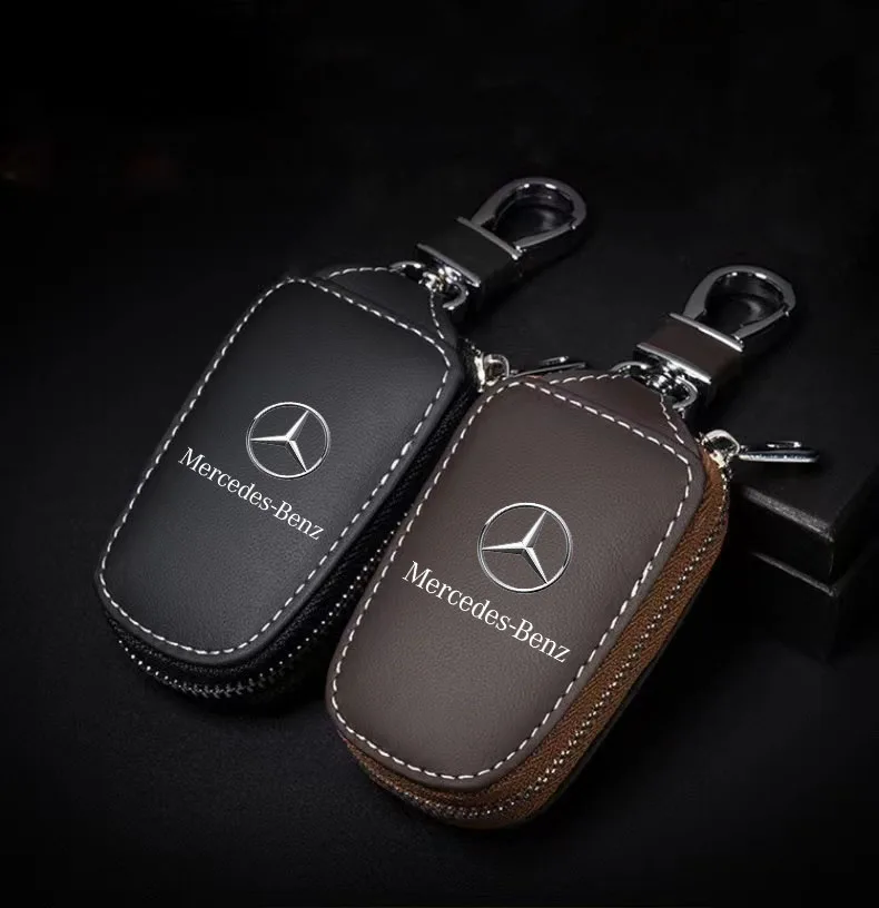 

Leather Key Wallet Car Key Bag Multi Function Key Case for Mercedes Benz A B C E S Class CLA CLS SLK GLA GLC GLB GLK AMG W204 W2