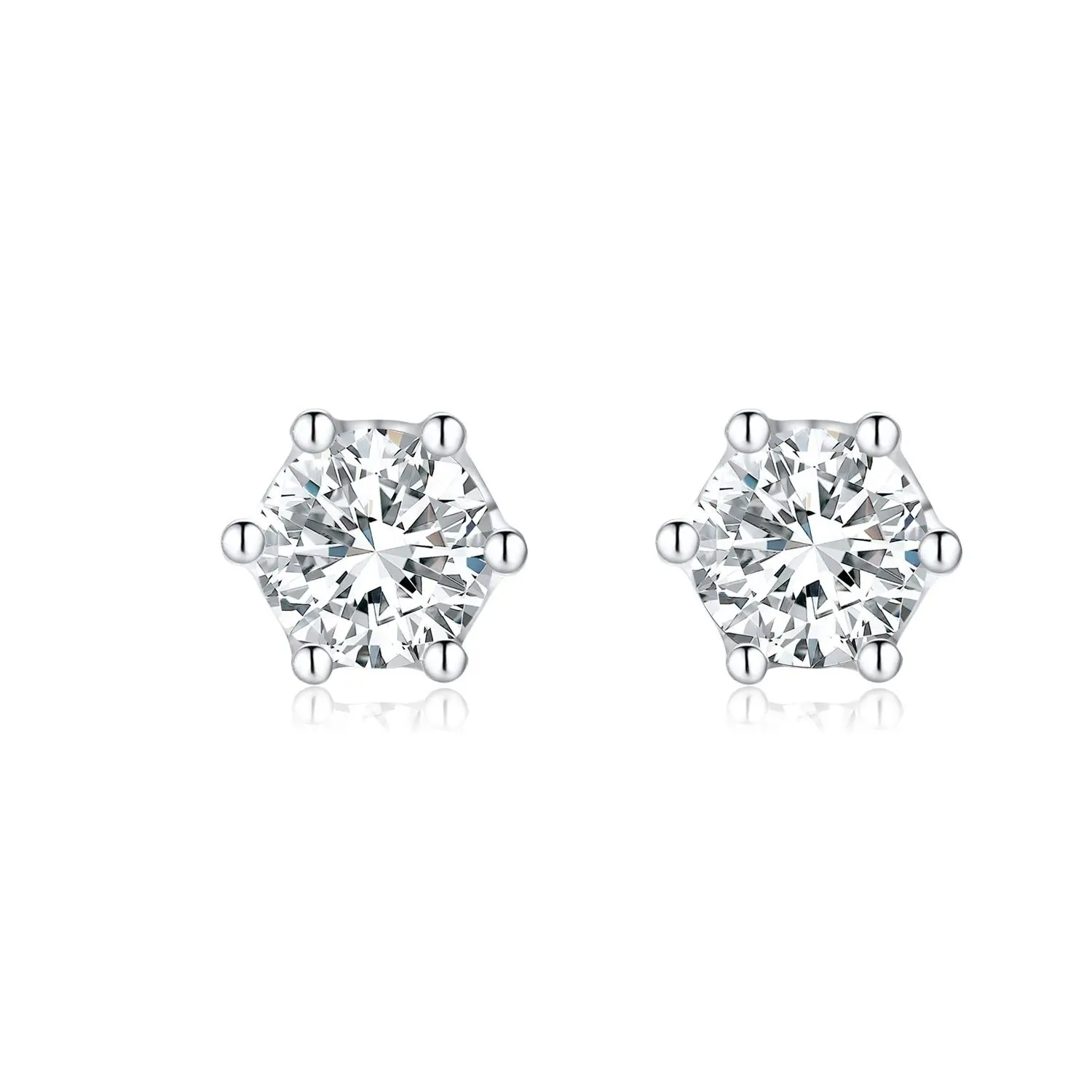 

Lab Grow Diamonds 18K White Gold Earrings Classic Simple Ear Jewelry NGIC/NGTC Certificated