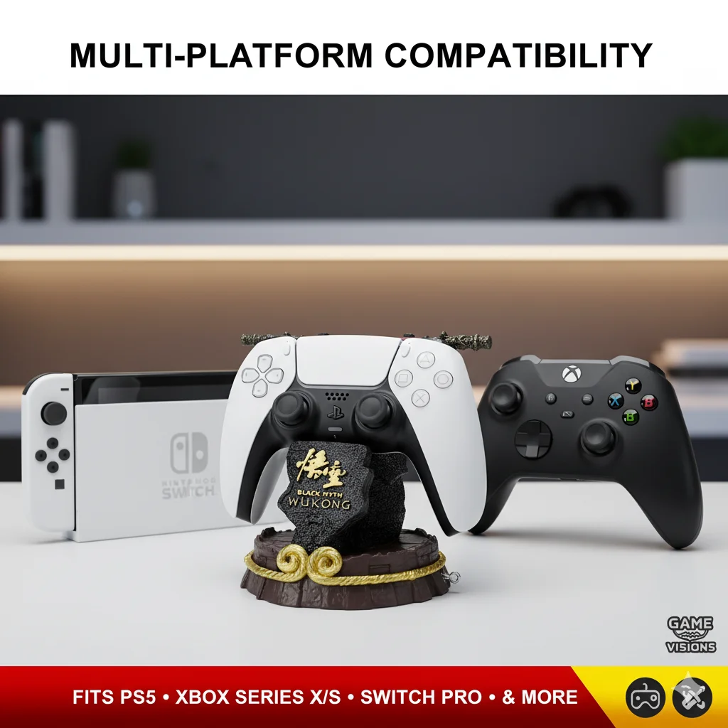 

Monkey King Wukong Gamepad Stand Compatible with PS5 PS4 Xbox Switch Controller Holder Display Rack Gaming Desk Decorative Gift