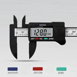 100mm 6 Inch Electronic Digital Caliper Carbon Fiber Vernier Caliper Gauge Micrometer Ruler Woodwork Thickness Measuring Tool