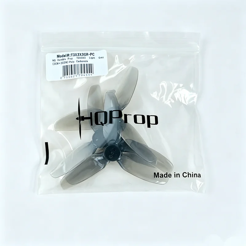 Hélices Tri-Blade HQ T3X3X3, Juego de Hélices CW CCW de Policarbonato Ultraligero de 1.48g con Empuje Suave para Drones de Carreras Tiny CineWhoop