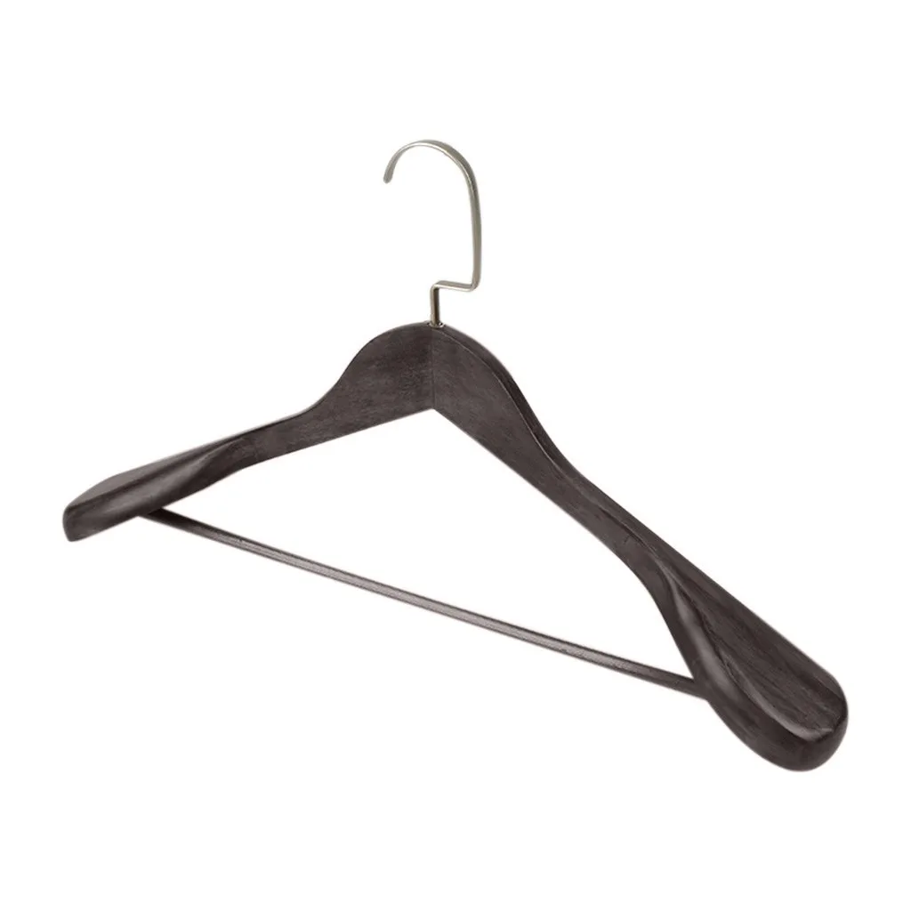 1pc High-Grade Wide Shoulder Wooden Coat Hangers, High Quality High-Grade Wide Shoulder Solid Wood Suit Hanger, Home Rack