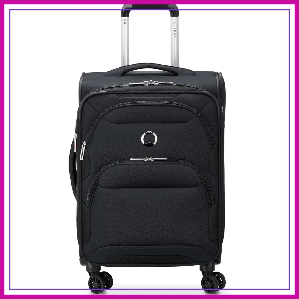 

Sky Max 2.0 Softside Expandable Luggage with Spinner Wheels, Black, Carry-on 21 Inch