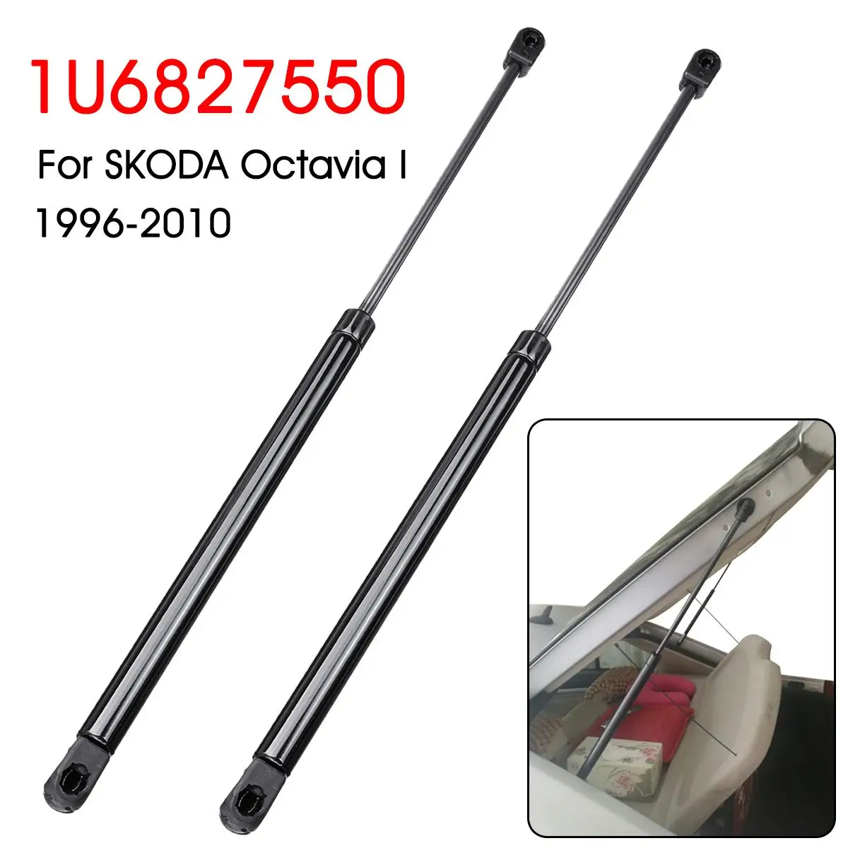 1Pair Car Rear Trunk Hood Window Lift Supports Props Rod Arm Shocks Strut Bars 1U6827550 For Skoda Octavia MK1 HATCHBACK