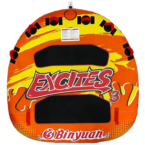 Heavy Duty Inflatable Traction Tubes Classic Round Deck 3 Person Inflatable Tubes for Pulling Boats Inflatable Traction Tubes