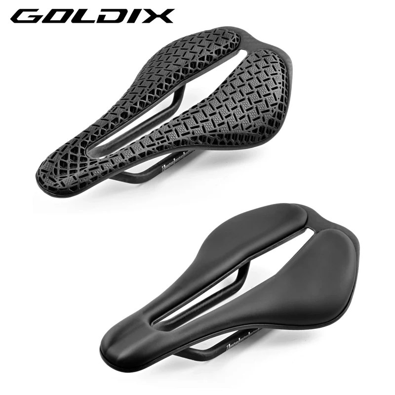 

GOLDIX T68 Ultralight Road Bike Saddle 3D Carbon Fiber Printing Road bike Saddle and EVA Leather Bike Saddle