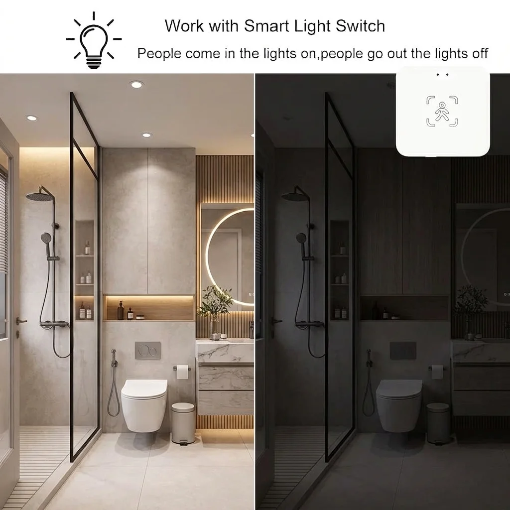 Tuya Zigbee/WiFi Smart Human Presence Sensor 24Ghz MmWave Radar Detection Luminance/Distance Support Home Assistant image 3