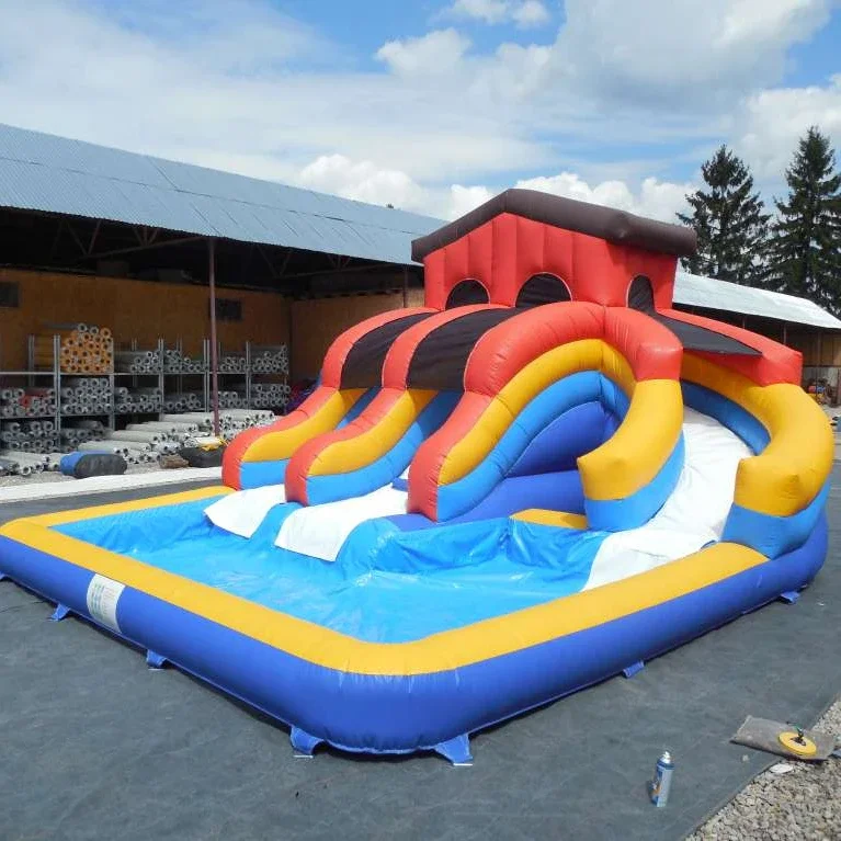 JOYFUL FUN water slide inflatable inflatable water slide with pool for kid's