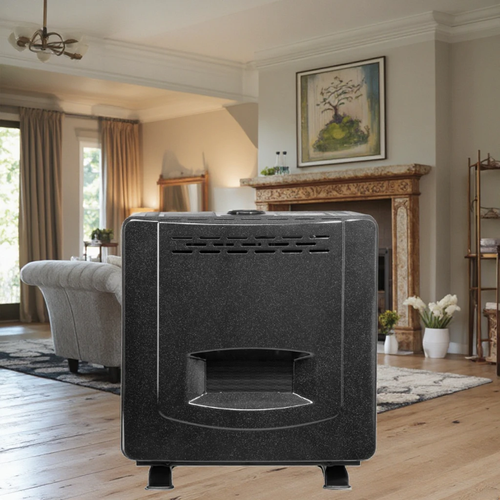 10KW Vented Convector Space Heater LPG Natural Gas Compatible Household Use Bedrooms Gardens Propane Fuel