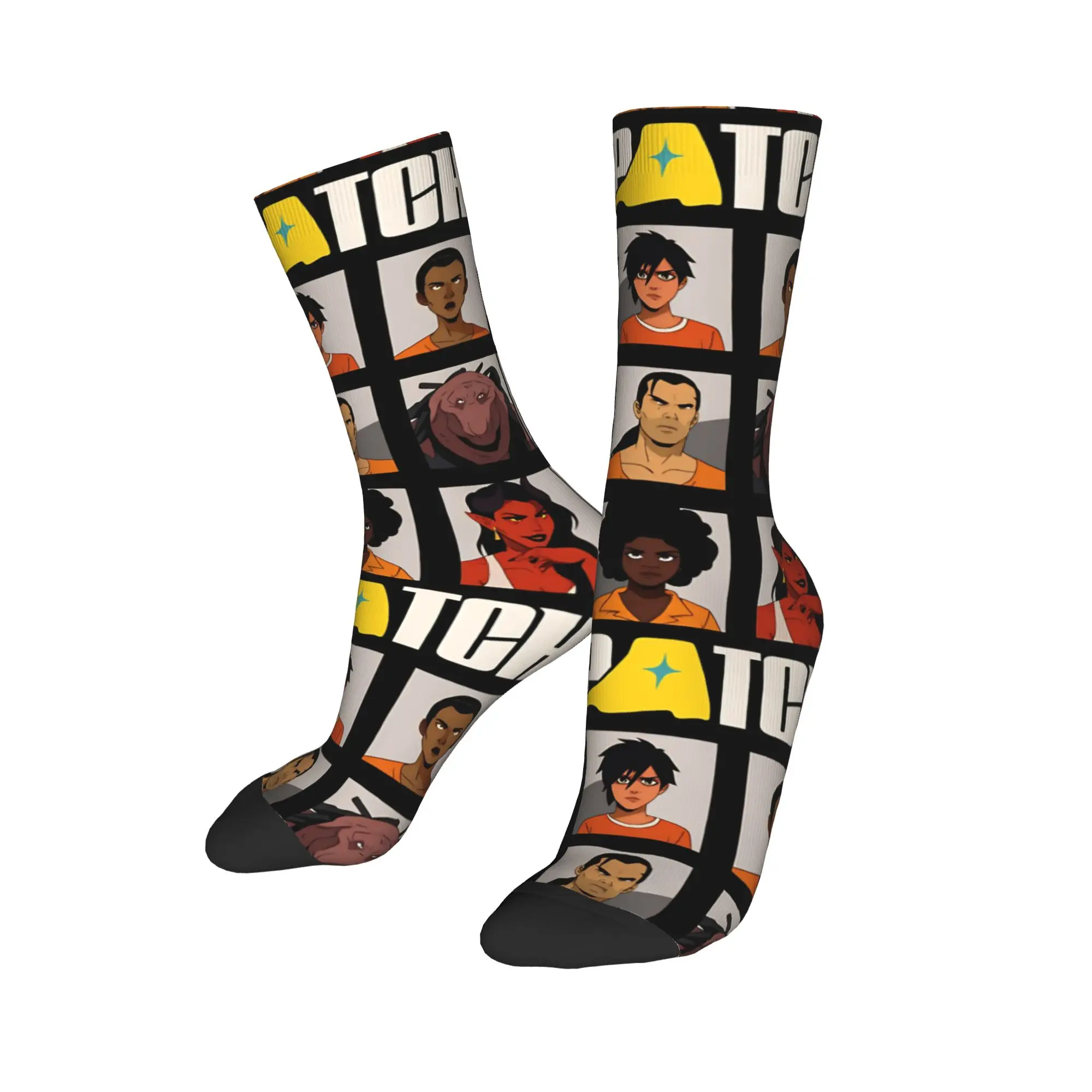 جوارب كرة السلة من Crazy Design Dispatch لألعاب الفيديو من البوليستر للنساء والرجال ماصة للعرق،