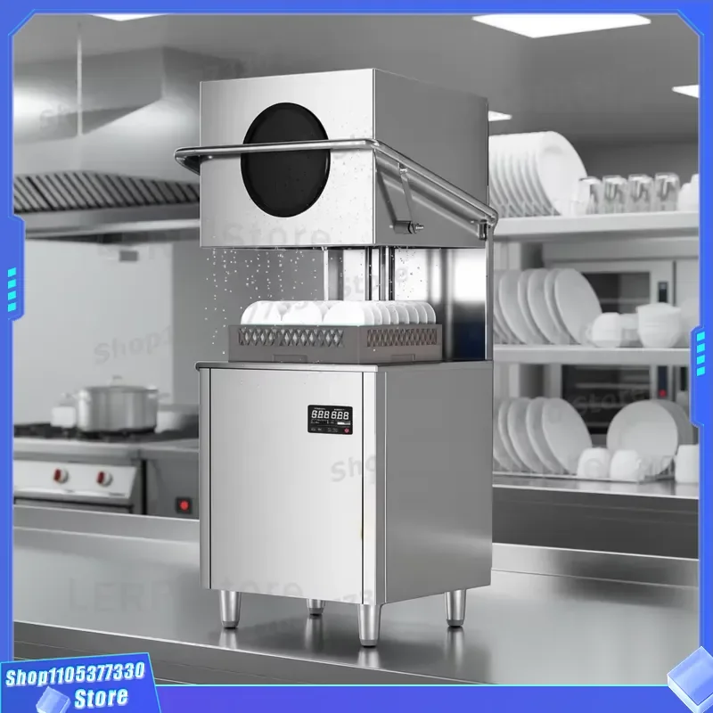 High-Efficiency Commercial Dishwasher Built-in Detergent Dispenser Stainless Steel 304 60 Baskets/Hour Capacity for