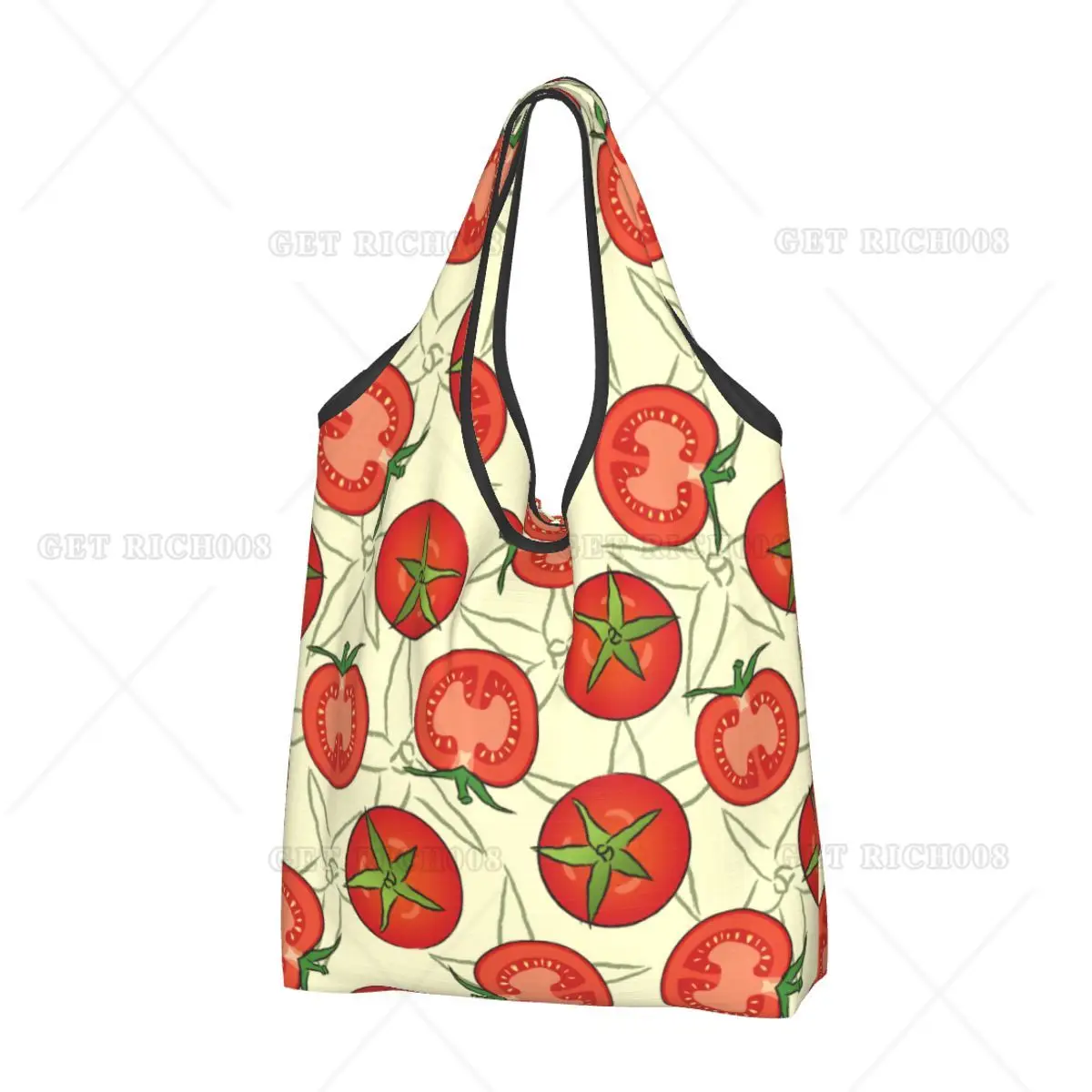 

Tomatos Reusable Grocery Bags for Kitchen, Foldable Durable Shopping Totes Capacity Large Tote Bags with Handles
