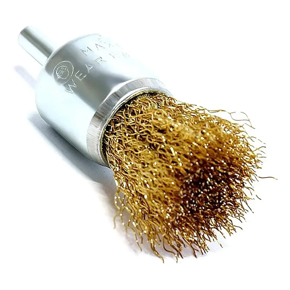 

3pc 25mm Rotary Brass Wire Brush End Wire Brushes Crimp Cup Set Wheel For Electric Drill Rust Removal Polishing Tool