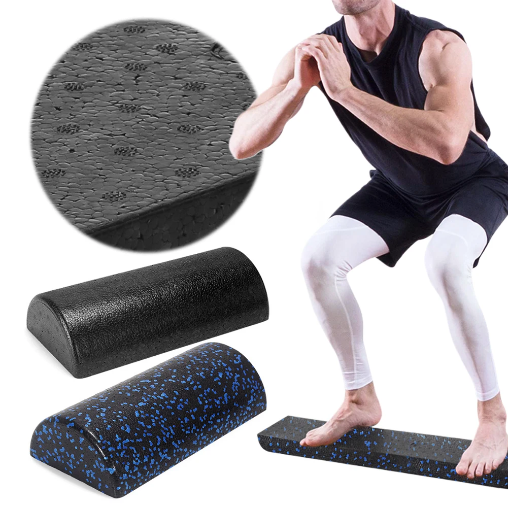 Half-Round Yoga Roller Massage Roller High Density Semi-Circular Foam Roller Multi-Function Back Stretcher for Back Leg