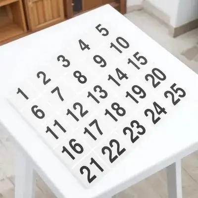 

25pcs Wedding Reserved Number Holders Double Side Reusable Plastic Seat Number Cards Banquet Party Reception Decorative Table
