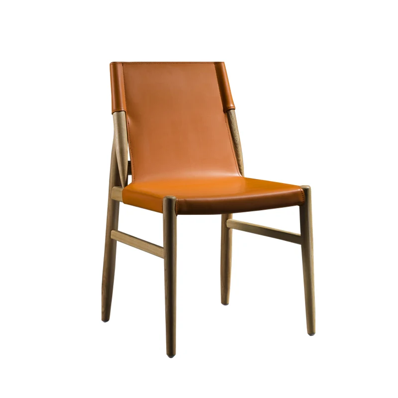 

PQF Solid Wood Dining Chair Reception Simple Backrest Chair Restaurant Hotel Conference Chair