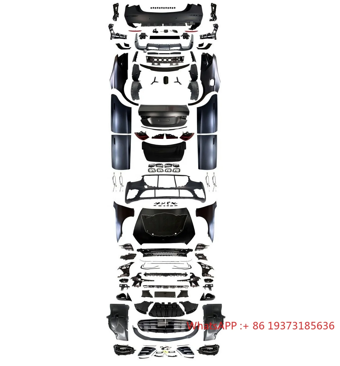 Kit de carrocería mejorado G50 para Mercedes Benz W222 14-20 a 21-25 W223 parachoques delantero trasero guardabarros falda lateral kit de carrocería completo