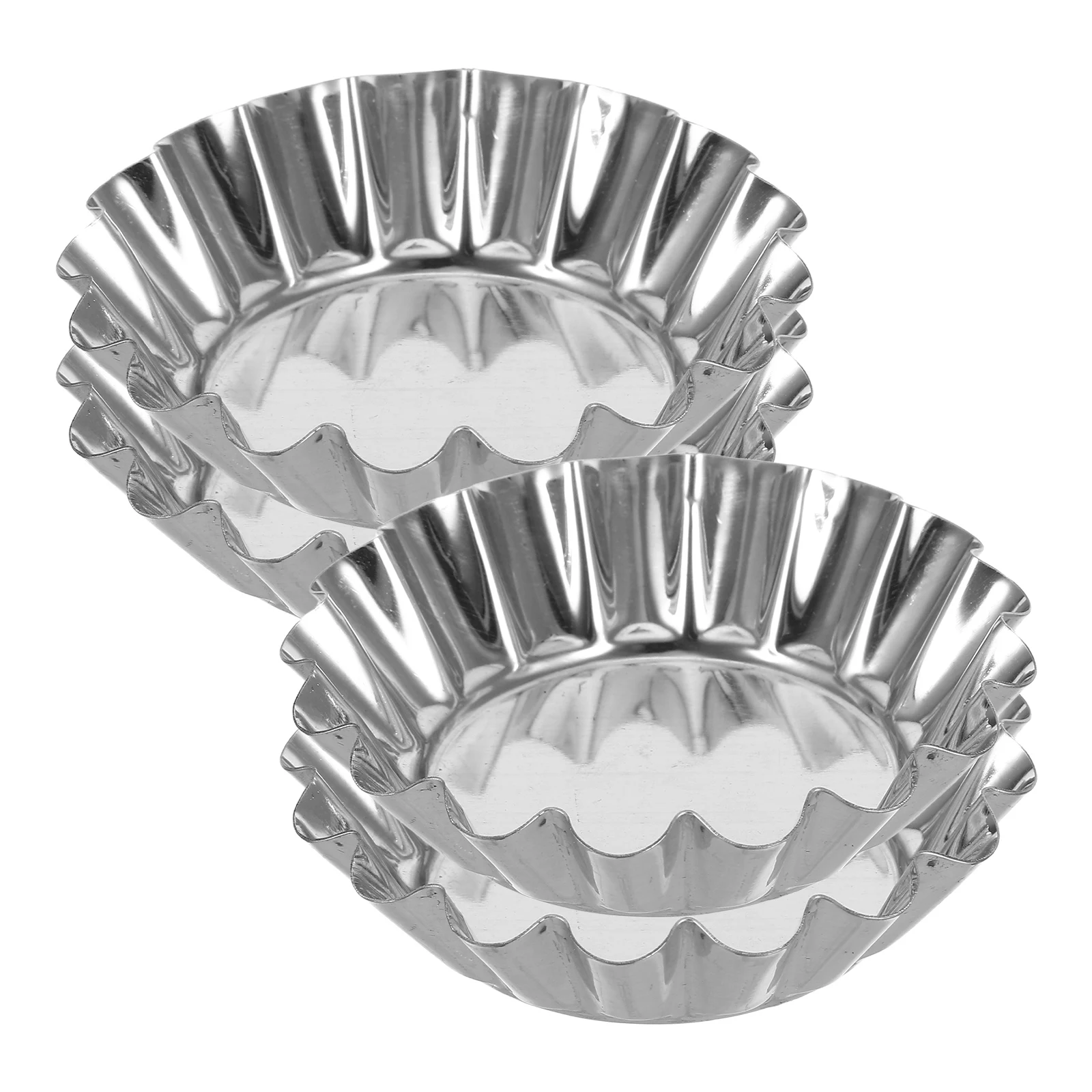 Bandeja para hornear reutilizable antiadherente con forma de crisantemo, huevo ovalado de aleación de aluminio, para magdalenas, tarta de flores, 4 Uds.