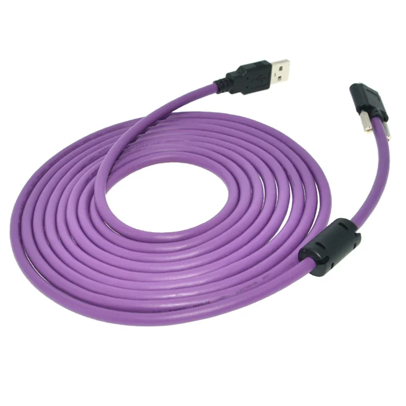 Industrial Camera Cable USB2.0 A Male Mini Mini USB Male With Lock High Soft Shielded Data Cable For IMAGINGSOURCE DMK Dahua