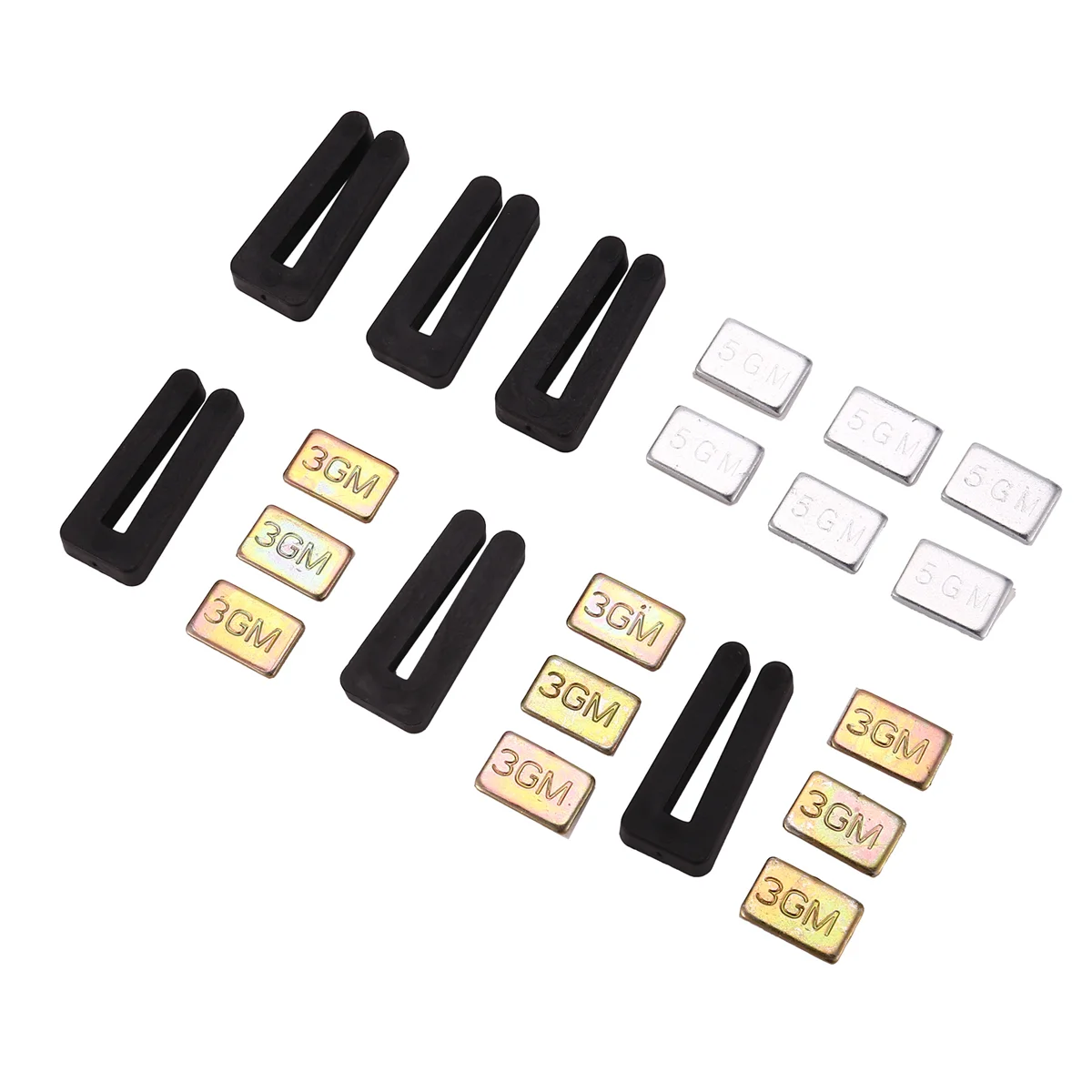 6 Sets of Ceiling Fan Blade Balancing Kit Fan Weight Balancing Kit Include Self-Adhesive Metal 5G Weight and 3G Weight Vogue