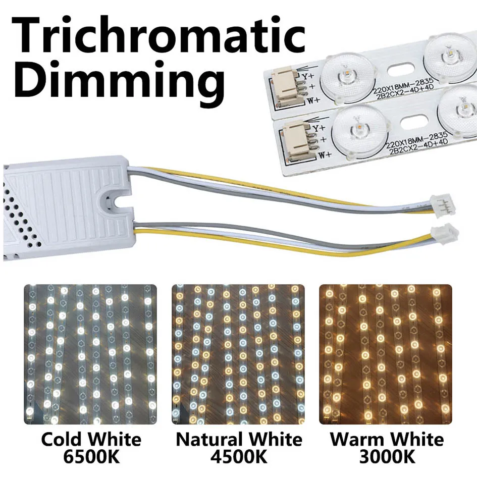 Dreifarbiger LED-Treiber, 24–40 W, 36–50 W, 40–60 W, Netzteil 2835, LED-Röhren-Deckenleuchte, Transformatoren für LED-Balkenleuchte, Deckenleuchte – Detail 4