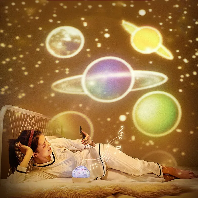 Star Projectors for Home LED desk lamp Night Light Colorful Rotating birthday gift Children\'s lamp projector Bedroom home planet