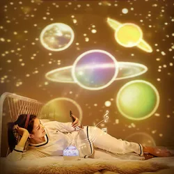 Star Projectors for Home LED desk lamp Night Light Colorful Rotating birthday gift Children's lamp projector Bedroom home planet