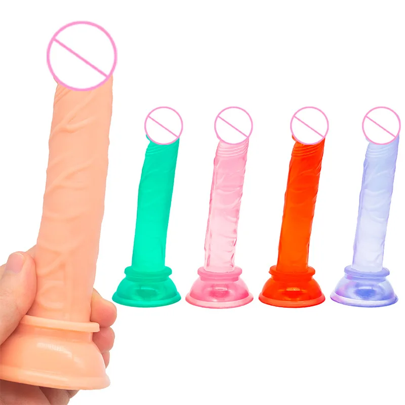 Erotic Soft Mini Jelly Dildos Realistic Anal Dildo Strap On Penis With Suction Cup Toys For Adult Sex Toys For Woman Men Gay