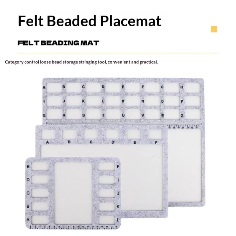 

Hot 1Pc Felt Beading Mat Rectangle Felt Bead Design Boards With Centimeter Alphabetic Scale Beads Tray Bead Pads For Art Crafts