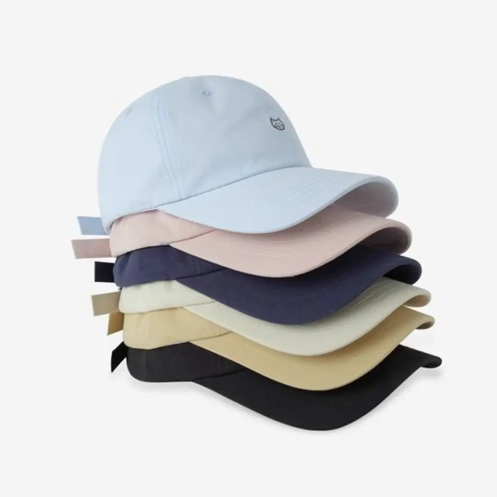 

Casual Embroidery Baseball Cap Cartoon Cat Adjustable Sunshade Hat Breathable Summer Cap