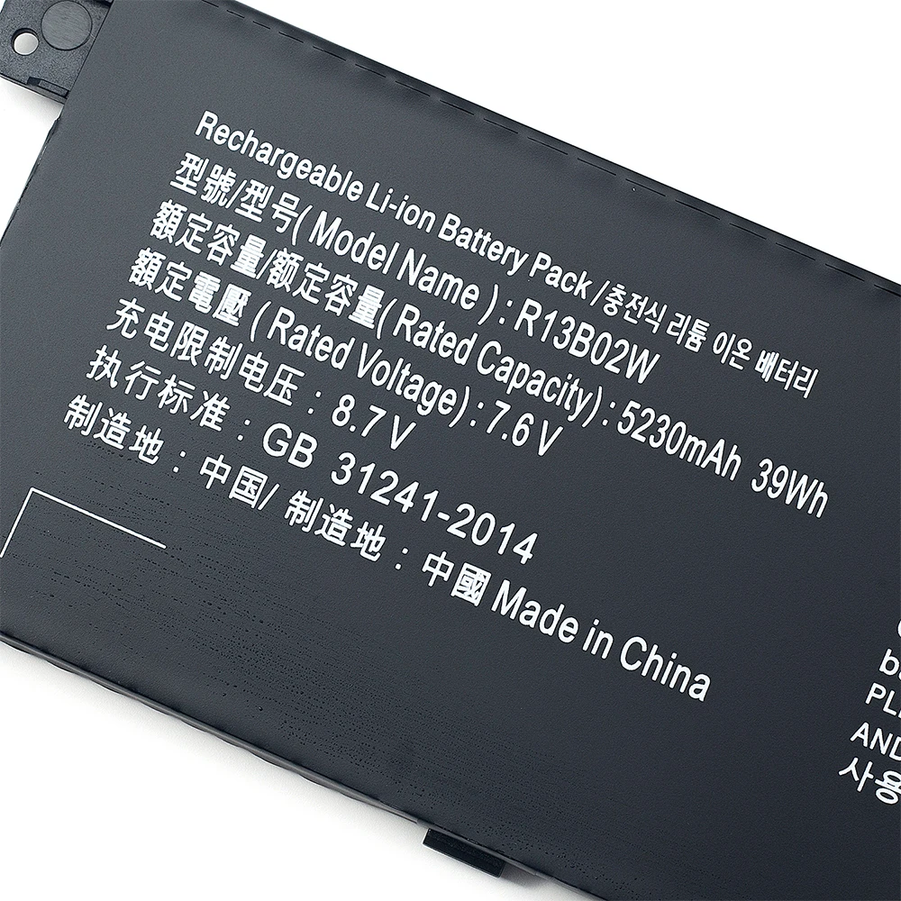 Keyuan R13B02W 5230Mah Nova Bateria Do Portátil para Xiaomi R13B01W R13B02W Notebook Mi Air 13.3 12.5 Pro 15.6 polegadas Series