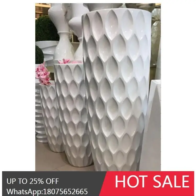 SGF Creative Fashion Glass Fiber Floor Large Vase Ornament Art Vase Road Guide