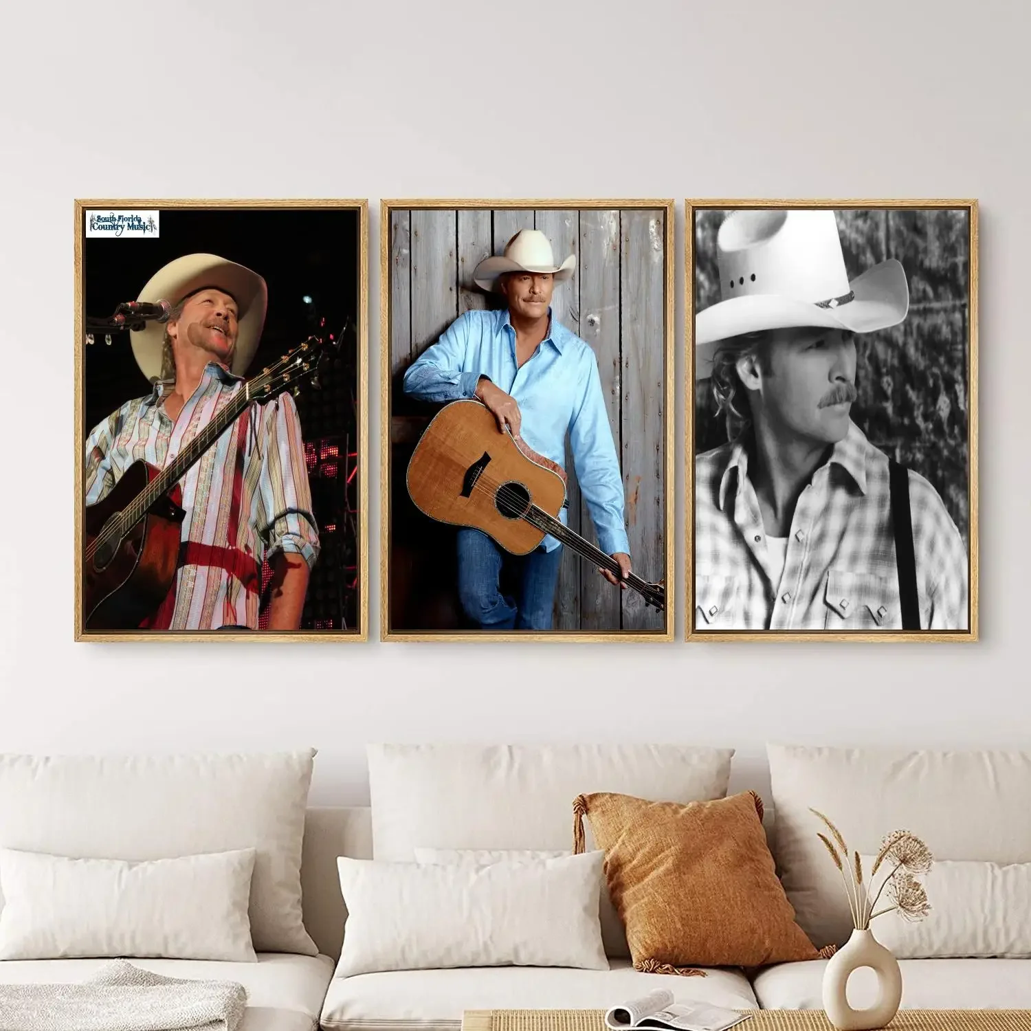 Alan Jackson Poster Painting 24x36 Wall Art Canvas Posters Personalized Gift Modern Family bedroom Decoration Art Poster