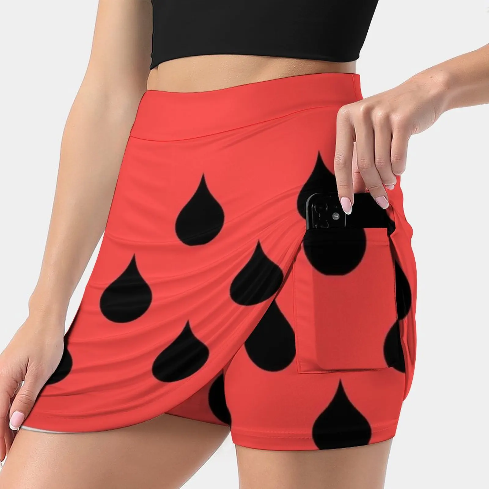 Watermelon Slice Women's skirt With Hide Pocket Tennis Skirt Golf Skirts Badminton Skirts Running skirts Watermelon Slice