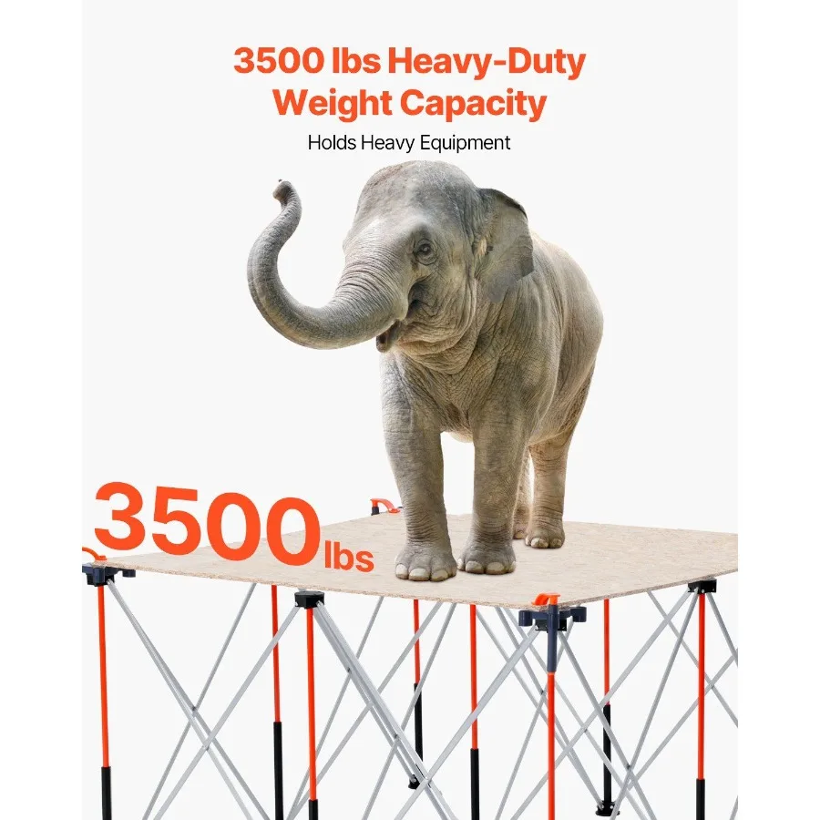 Portable Folding Workstand 4.15 x 4.15ft Collapsible Work Stand 3500lbs Capacity