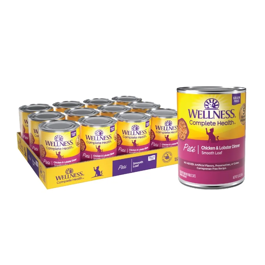 

Полнорационный влажный корм для кошек Complete Health Pate, натуральный, богатый белком, без зерна, 12,5 унций, 12 упаковок, курица и лобстер