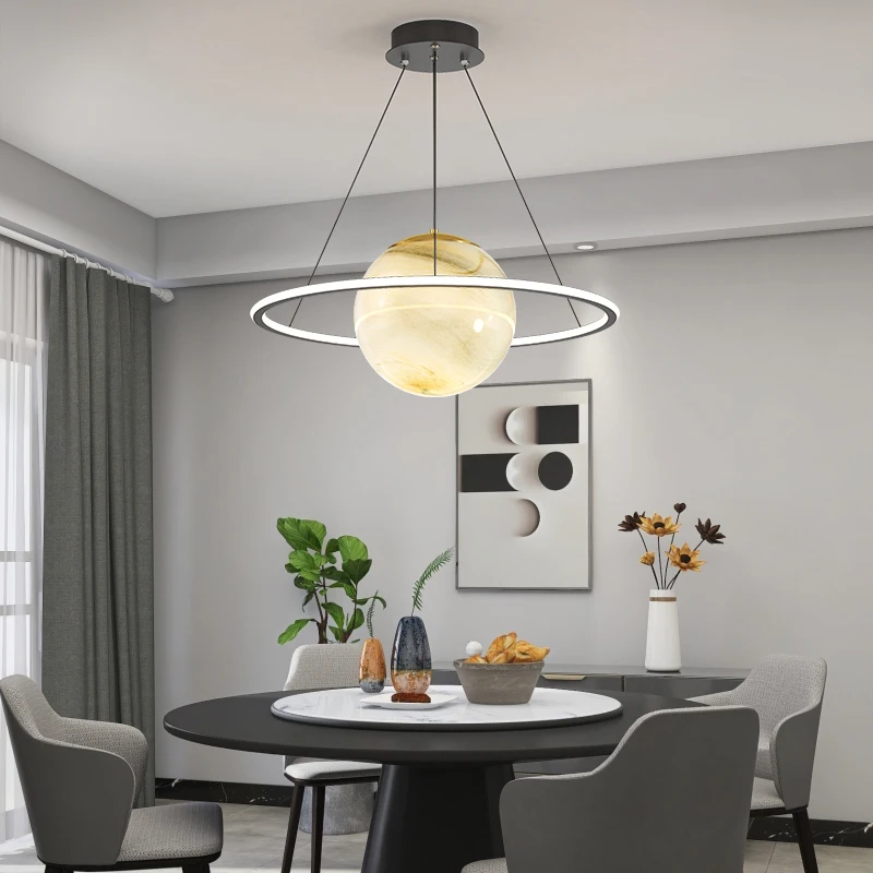 

Children's Room Pendant Lights Bedroom Boy Room Space Planet Lamp Creative Personality Wandering Earth Net Red Star Chandelier