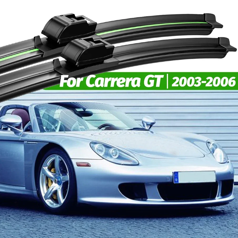 

For Porsche Carrera GT 980 2003-2006 2pcs Front Windshield Wiper Blades 2004 2005 Windscreen Window Accessories